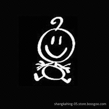 Removable cute family car sticker, waterproof, UV PVC material